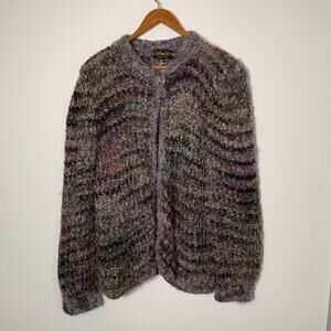 Vintage Womens Orbach’s Made in Italy handwoven Cardigan, Size L EUC!